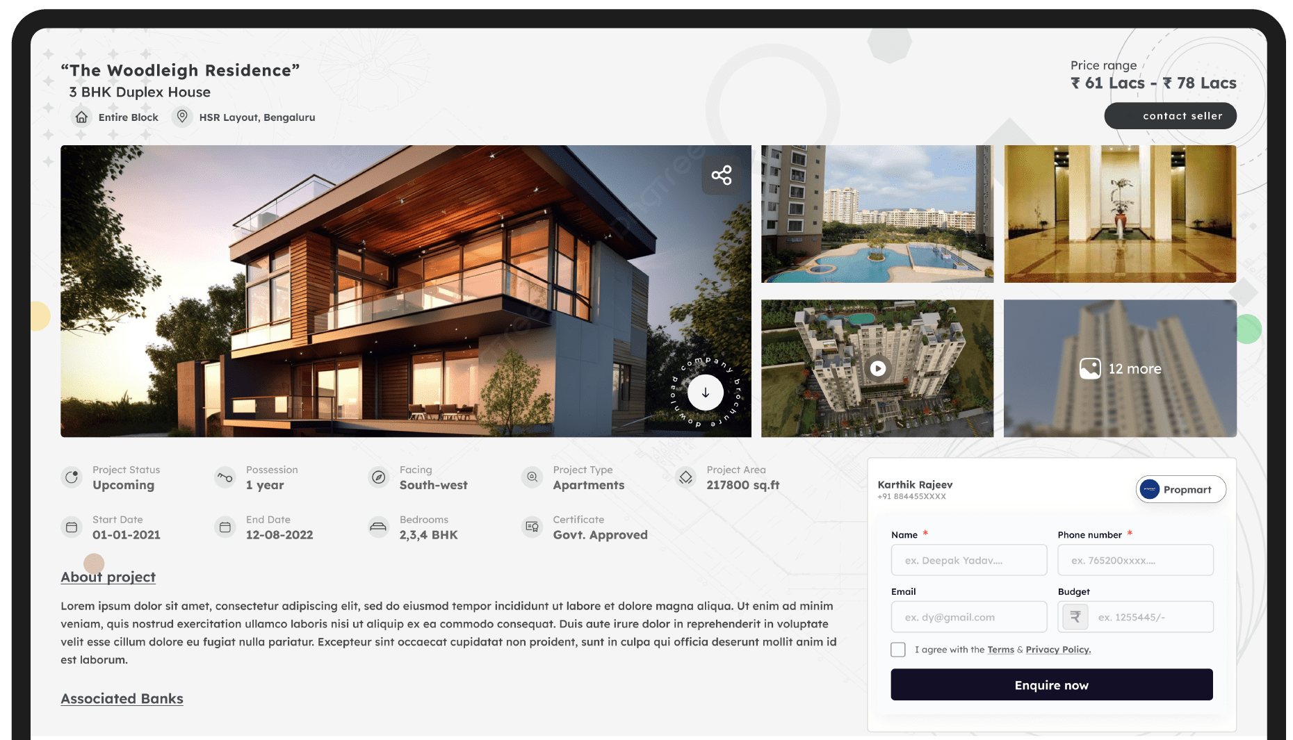 properties tab view of our crm for realtors